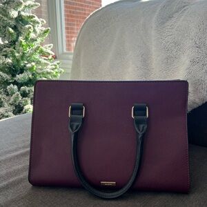 Aldo Burgundy and Black Satchel